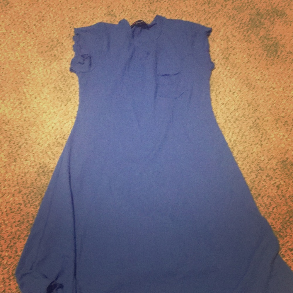 A blue dress